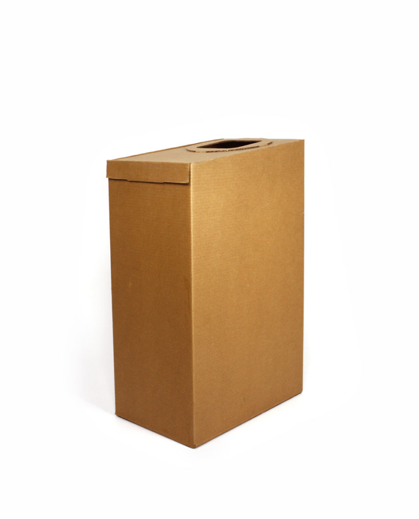 contenedor de cartón para reciclar