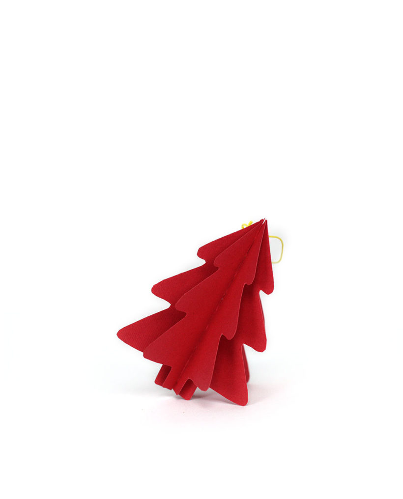 Pino de navidad de papel rojo eolus