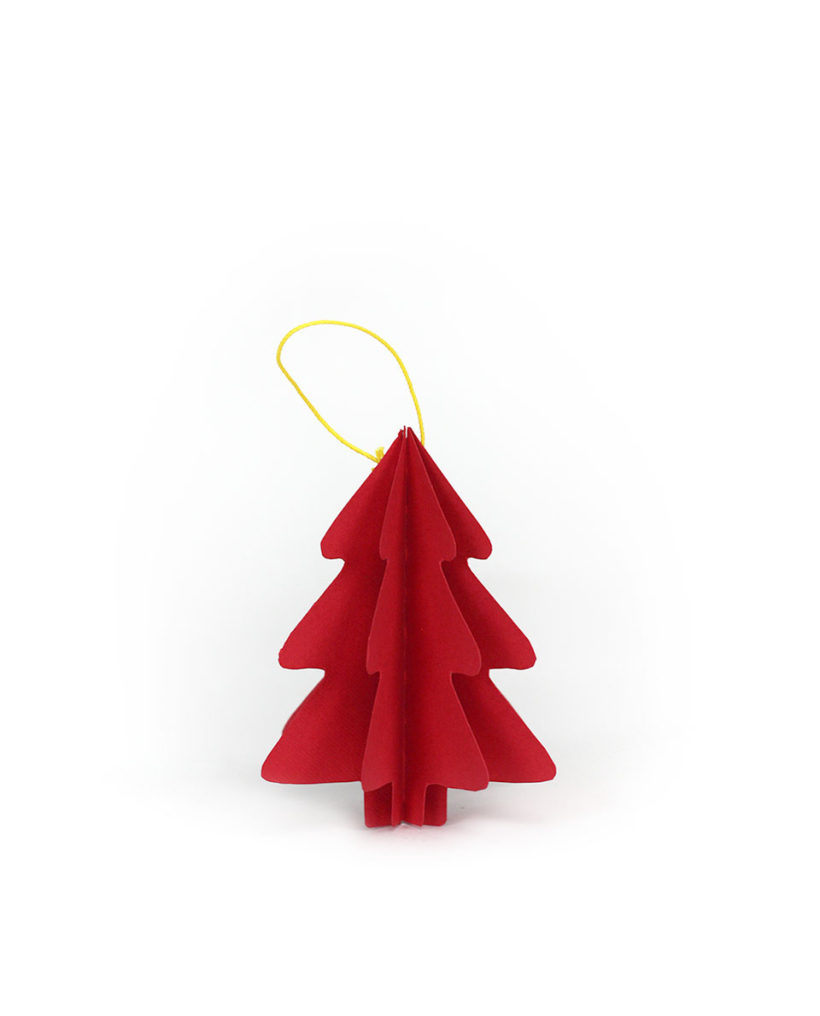 Pino de Navidad de papel rojo eolus