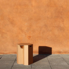 banco de cartón kraft natural por eolus